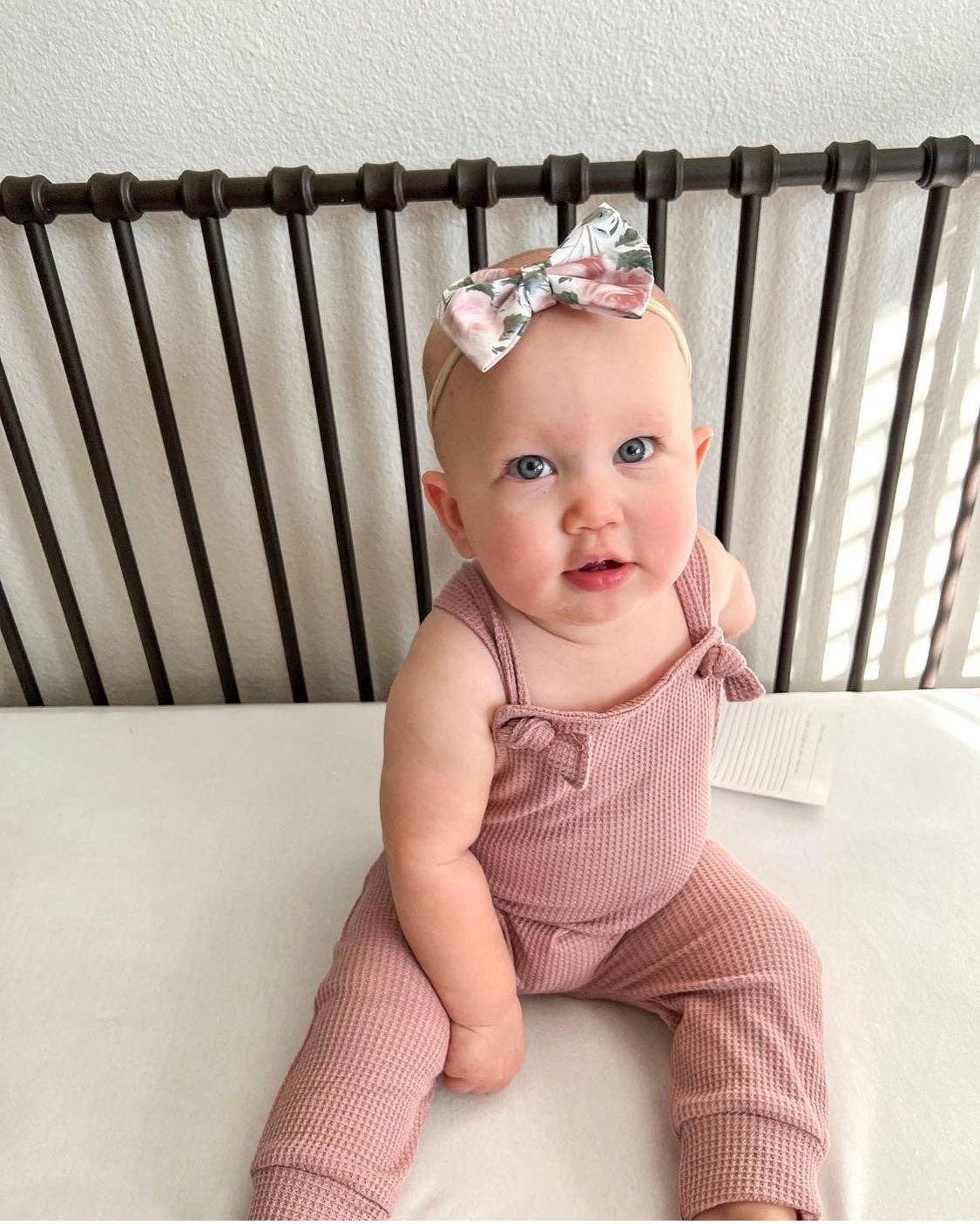 Celebrate Your Tribe - Wholesale Overalls - Baby - Blush Knotted Pant Overalls4