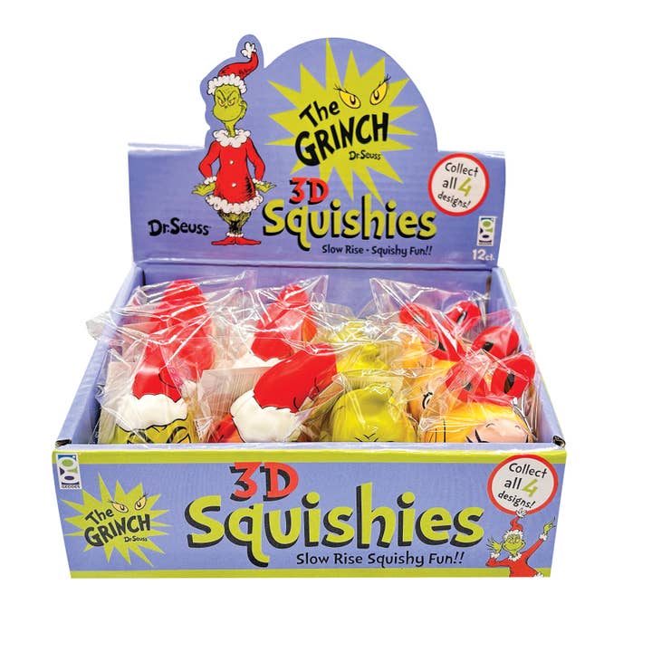 Geddes - Wholesale Squishy Toy - Kids & Baby - GRINCH 3D SLOW RISE TOY 12/DSP1