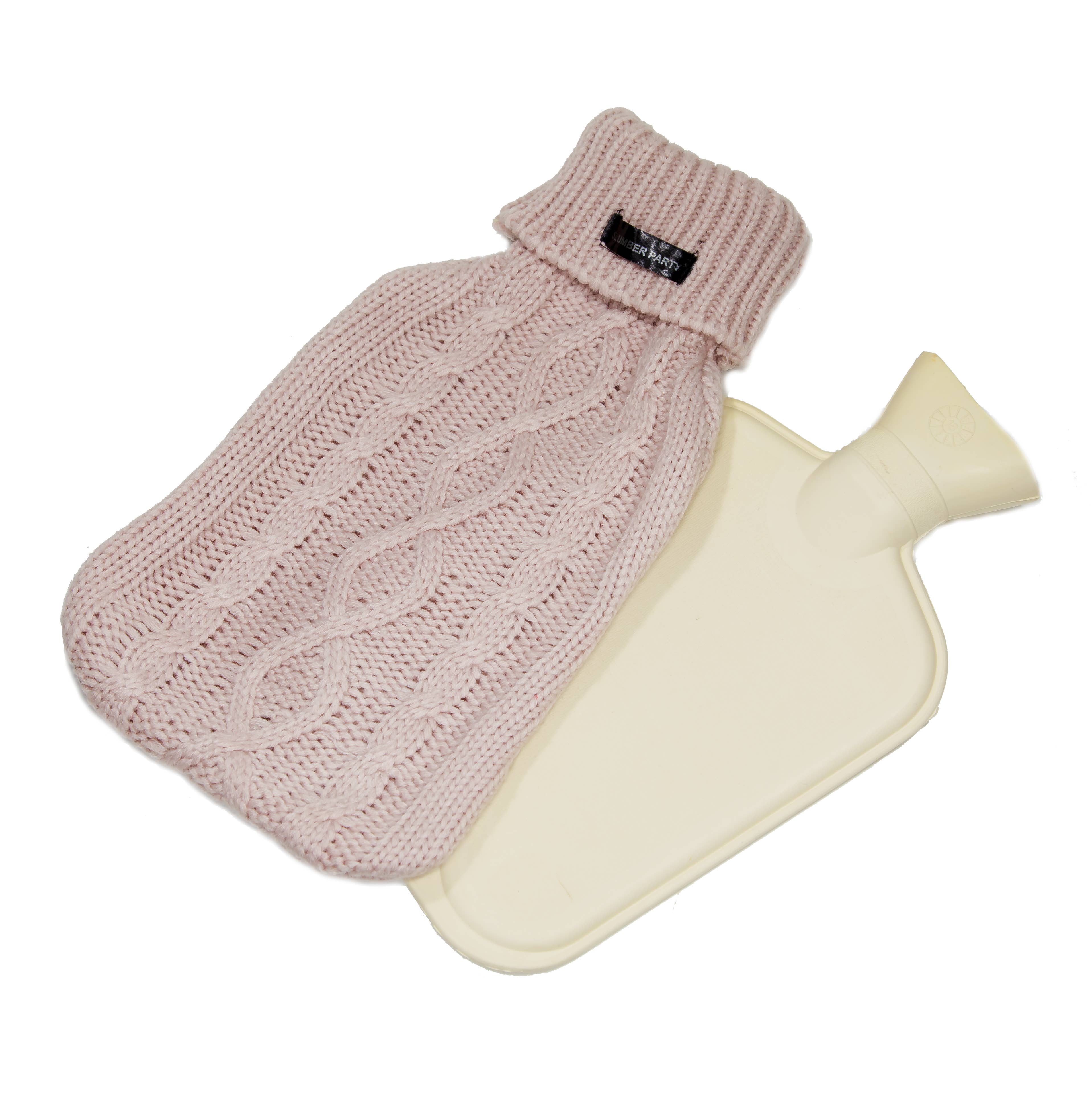 Slumber Party - Wholesale Hot/Cold Compress - Hot Water Bottle w/Knitted Ribbed Cover3