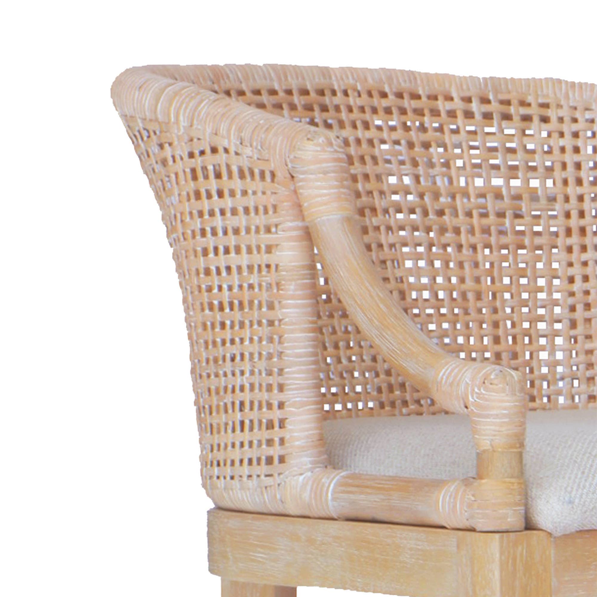 Olliix - Wholesale Stool - Natural Whitewash 25"H Handcrafted Rattan Counter Stool3