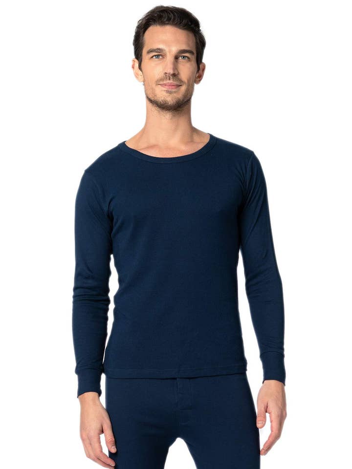 I-Wear Brands - Wholesale T-Shirt - Men's - 3 Pack Men's 100% Cotton Thermal Underwear Crew Neck Tops9