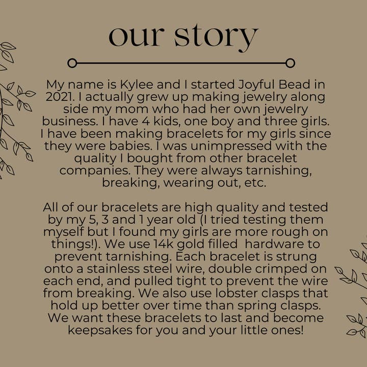 Personalized Name Bracelets- Gold with Black and White Letters for wholesale by Joyful Bead Company