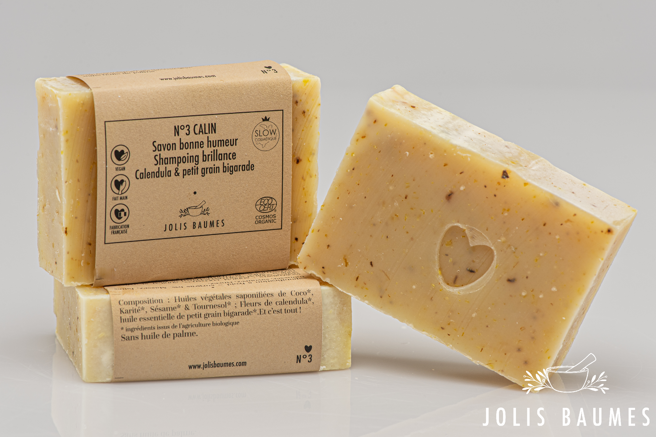 Jolis Baumes - Wholesale Bar Soap - CALIN No. 3 soap for normal skin - Calendula bio France1