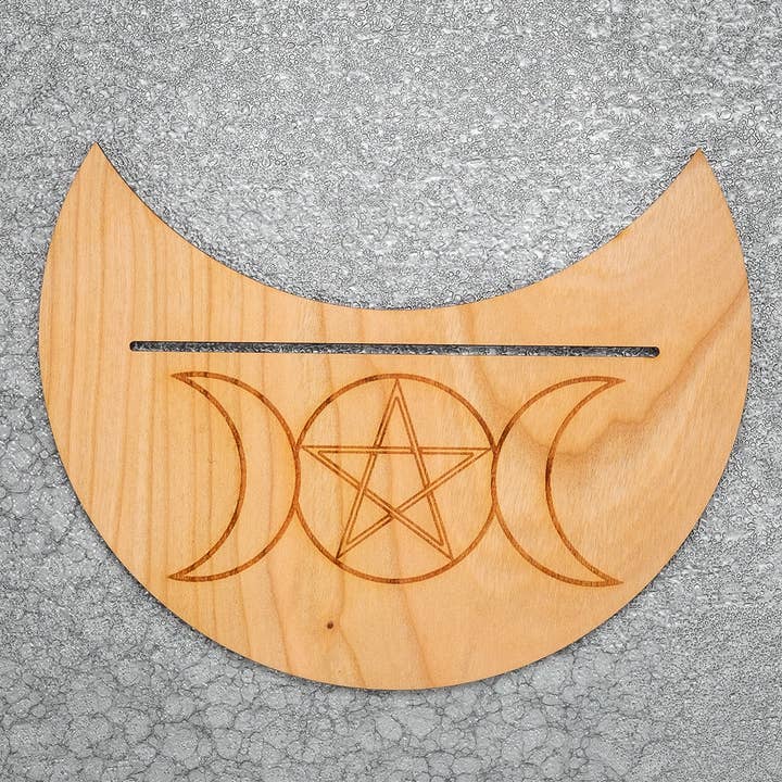 Phoenix Revolution Press – wholesale Card holder – Unisex – Triple Moon and Pentagram Tarot Card Holder Made in USA2