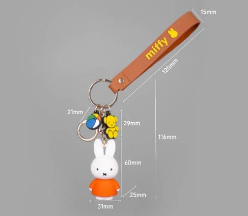 K-Wonderland - Wholesale Keychain - Women's - Miffy Charaters Figure Key Holder-Bag Charm, Gift Key Ring9
