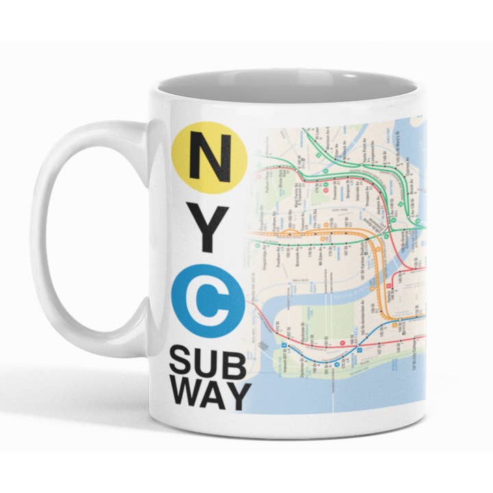 NYC Subway Mug Ceramic Tea Coffee Mug 12oz for wholesale by Gotham Gifts