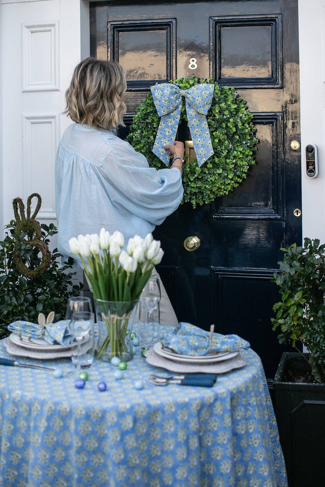 LNH EDIT - Vente Couronne - Noeuds faits main Emily Blue, deux tailles1