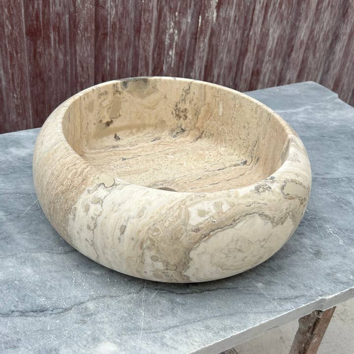 Arbon Marble - Wholesale Bathroom accessory set - Travertine Marble Sink, Polished Marble Bathroom Vanity Top made of Premium Stone Sink for Farmhouse Powder Room1