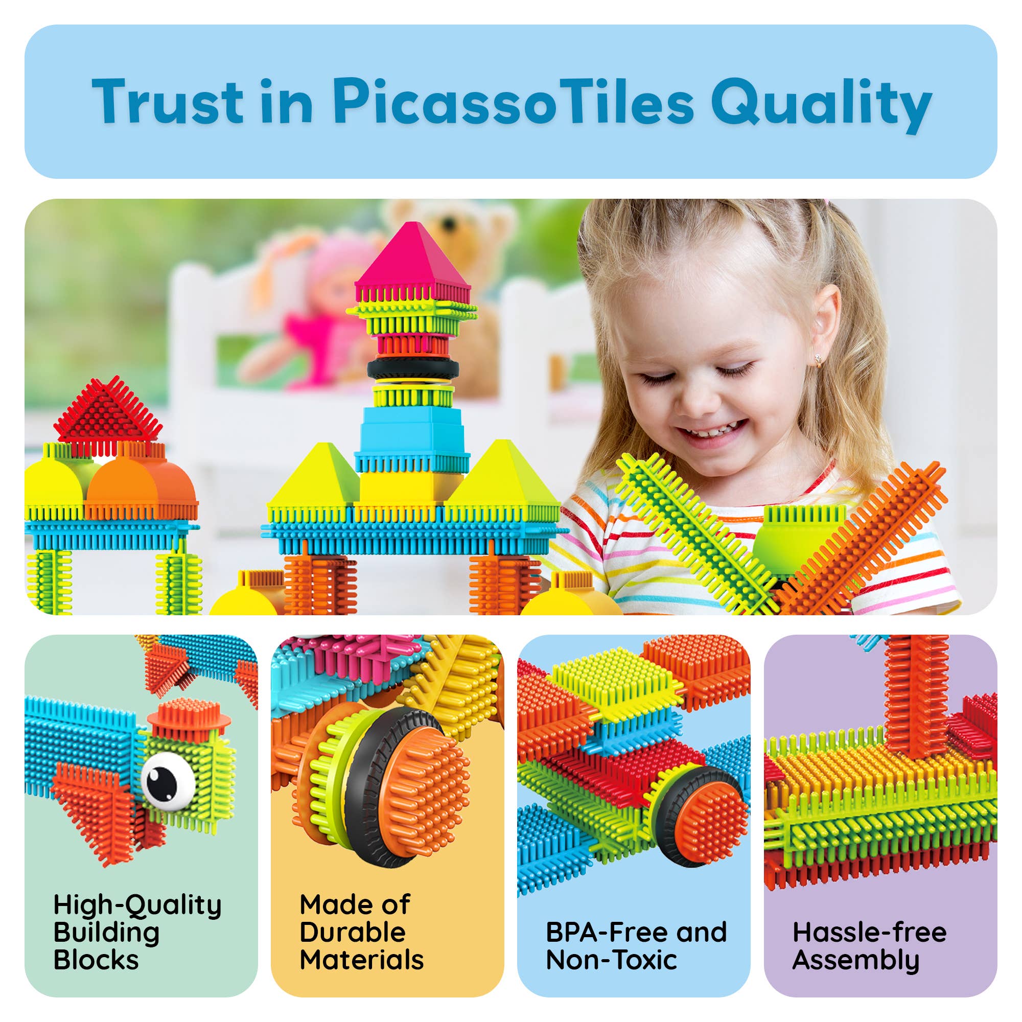 PicassoTiles - Vente Jeu construction – enfant - Set de 116 blocs de construction hérisson PicassoTiles7
