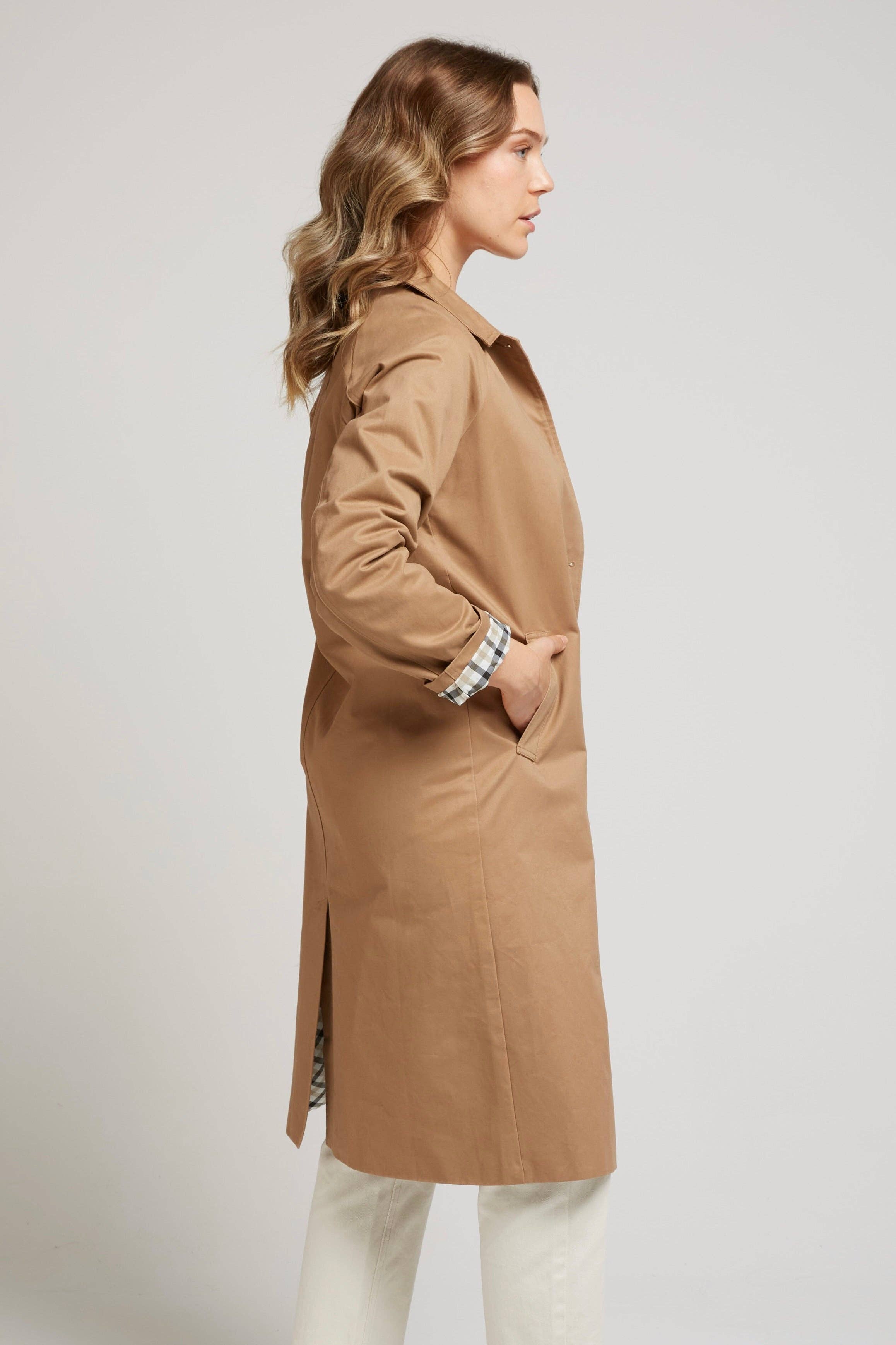 Andy & Lucy - Venta al por mayor Gabardina - Mujer - MANCHESTER - Trench coat largo con forro a cuadros11