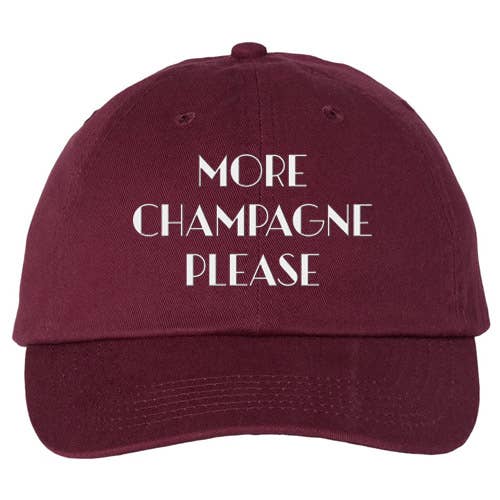 Lucky Luna Apparel – Engroshandel Baseballkasket - Dame – Mere Champagne Please Broderet Dad Hat5
