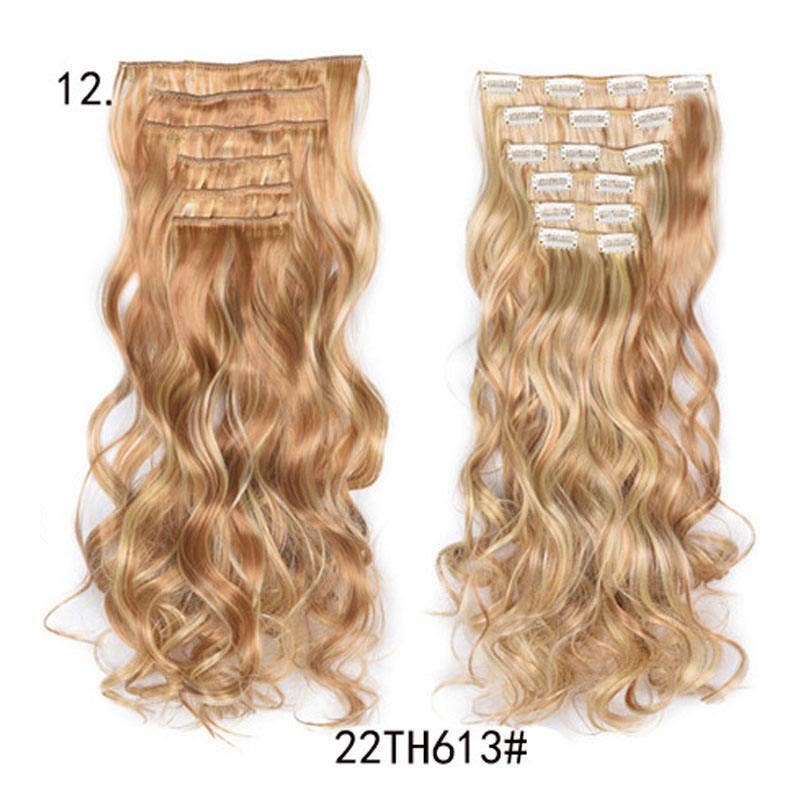VIGOR - Wholesale Hair Extensions - Long Curly Wavy Hair 16 Clip In Hair Extension19