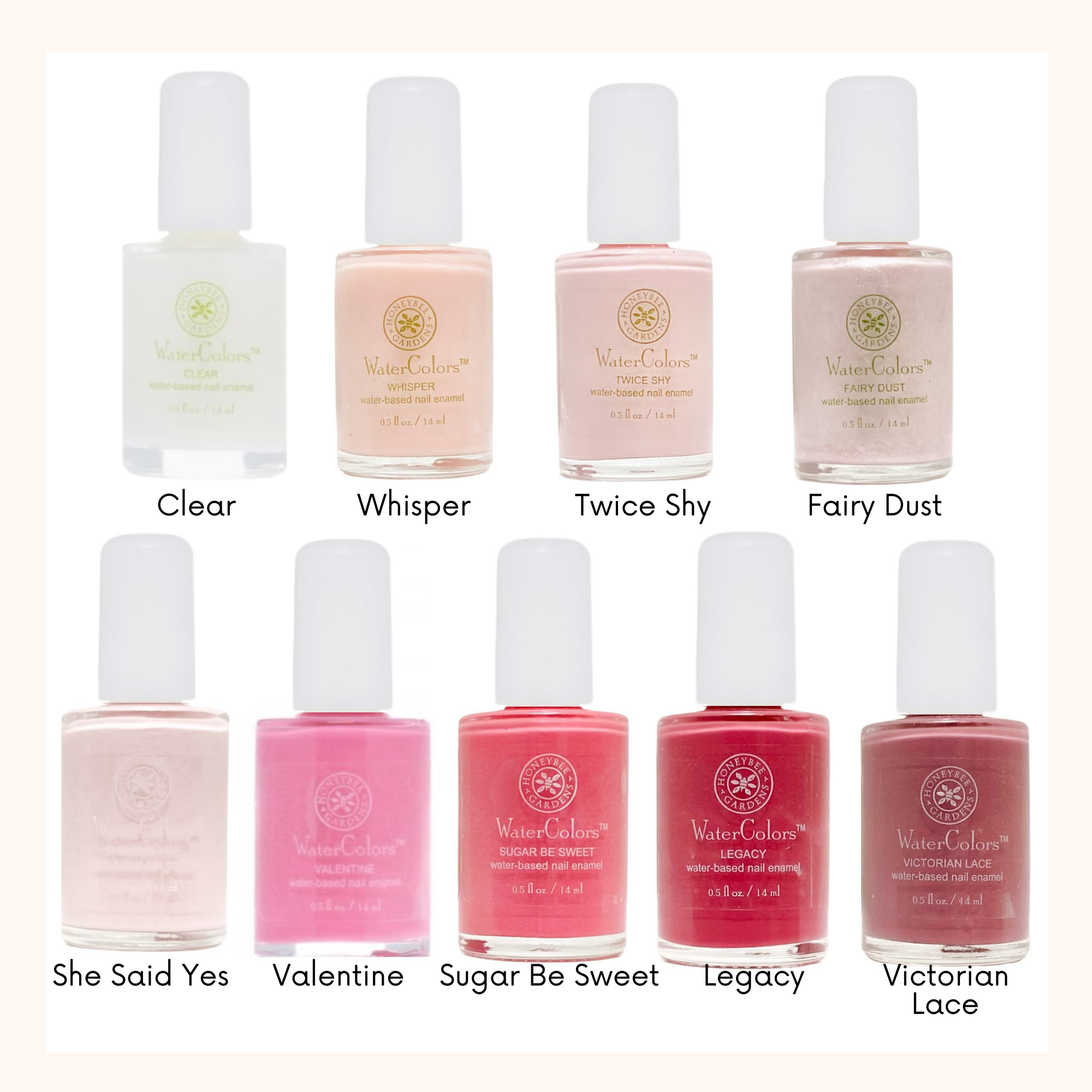 Honeybee Gardens Natural Cosmetics & Body Care - Wholesale Nail Polish - WaterColors Nail Enamel23