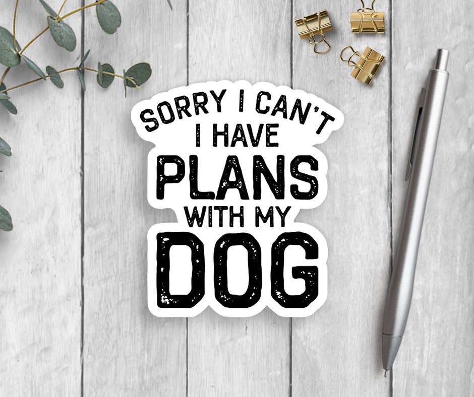 Expression Design Co - Vendita all'ingrosso Adesivo - Adesivo in vinile «I piani con il mio cane»