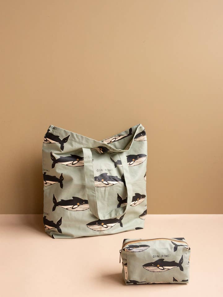 Bolso tote grande mint Clean Oceans para venta al por mayor de Studioloco