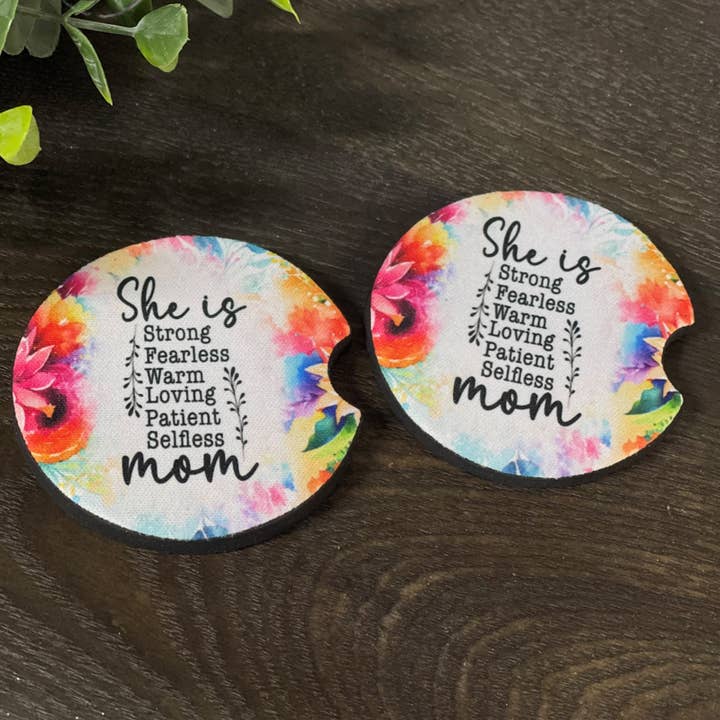 CMD Wholesale - Vente Sous-verre pour voiture – femme - Elle est... Set de dessous de verre Mom Car