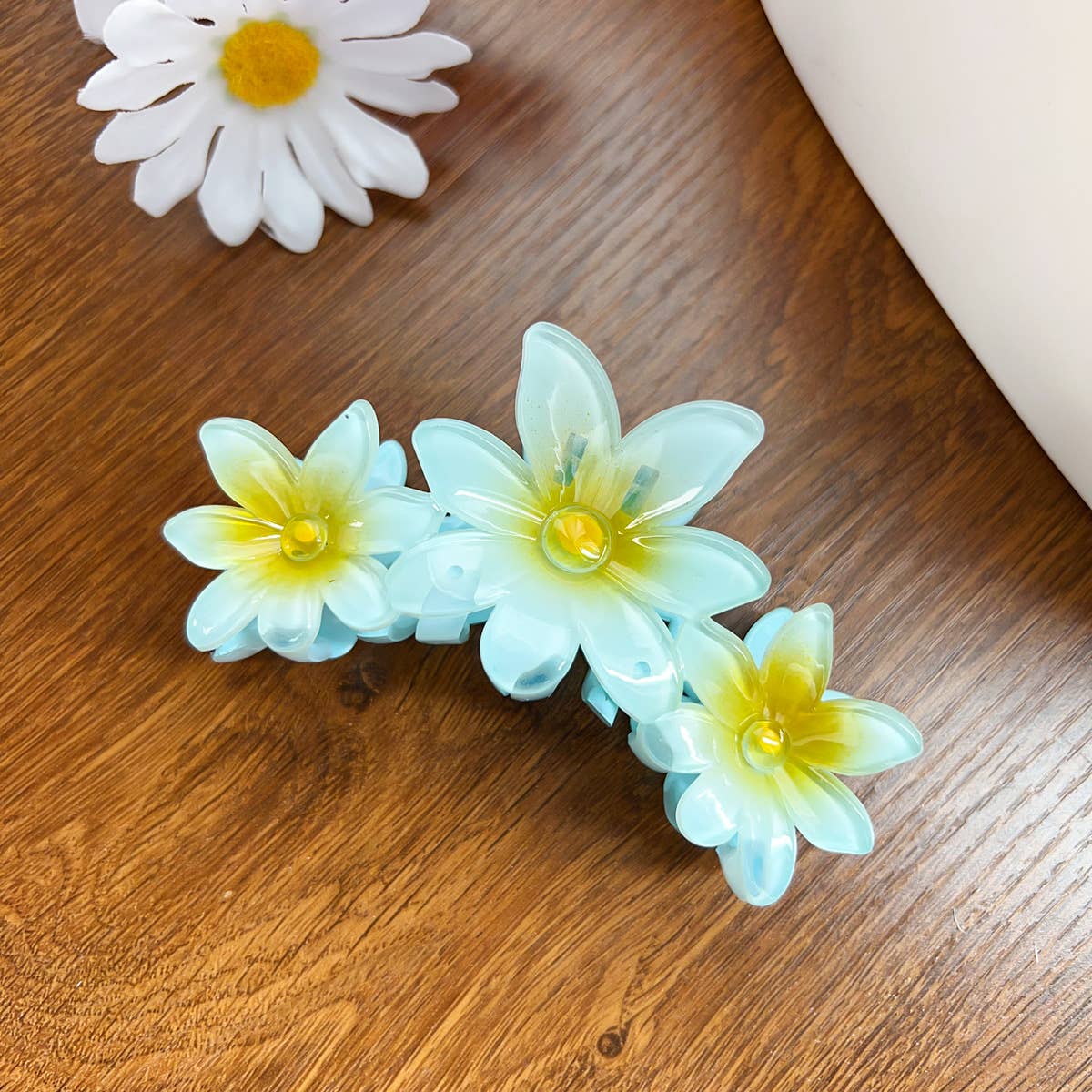 Little Trendy - Wholesale Hair Clip - Women's - Candy-colored flower hair claw beach vacation hair accessory10