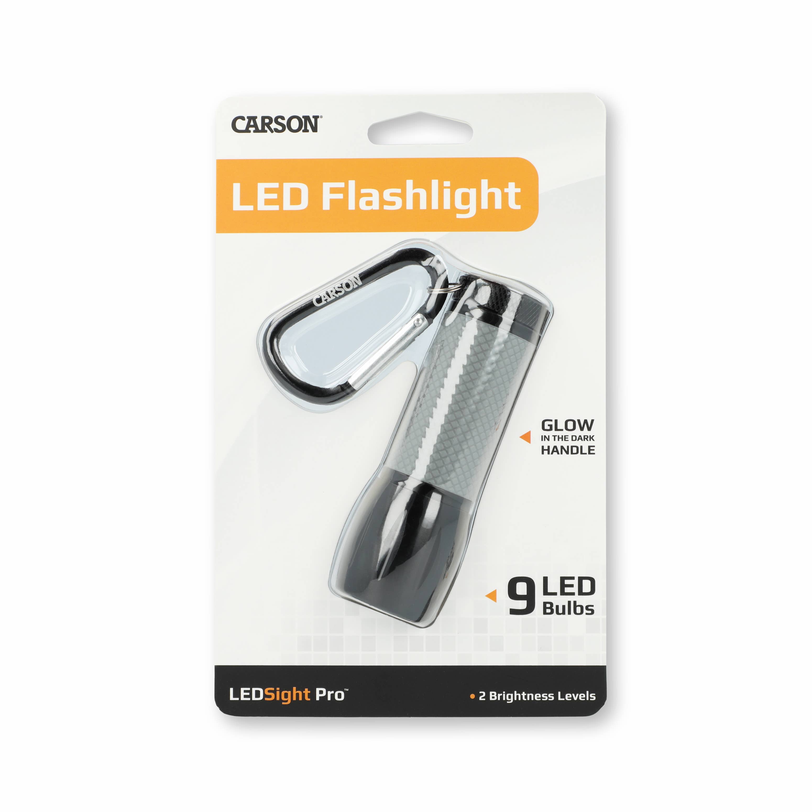 Carson - Vente Lampes de poche - Lampe de poche LED compacte, avec poignée en caoutchouc phosphorescente4