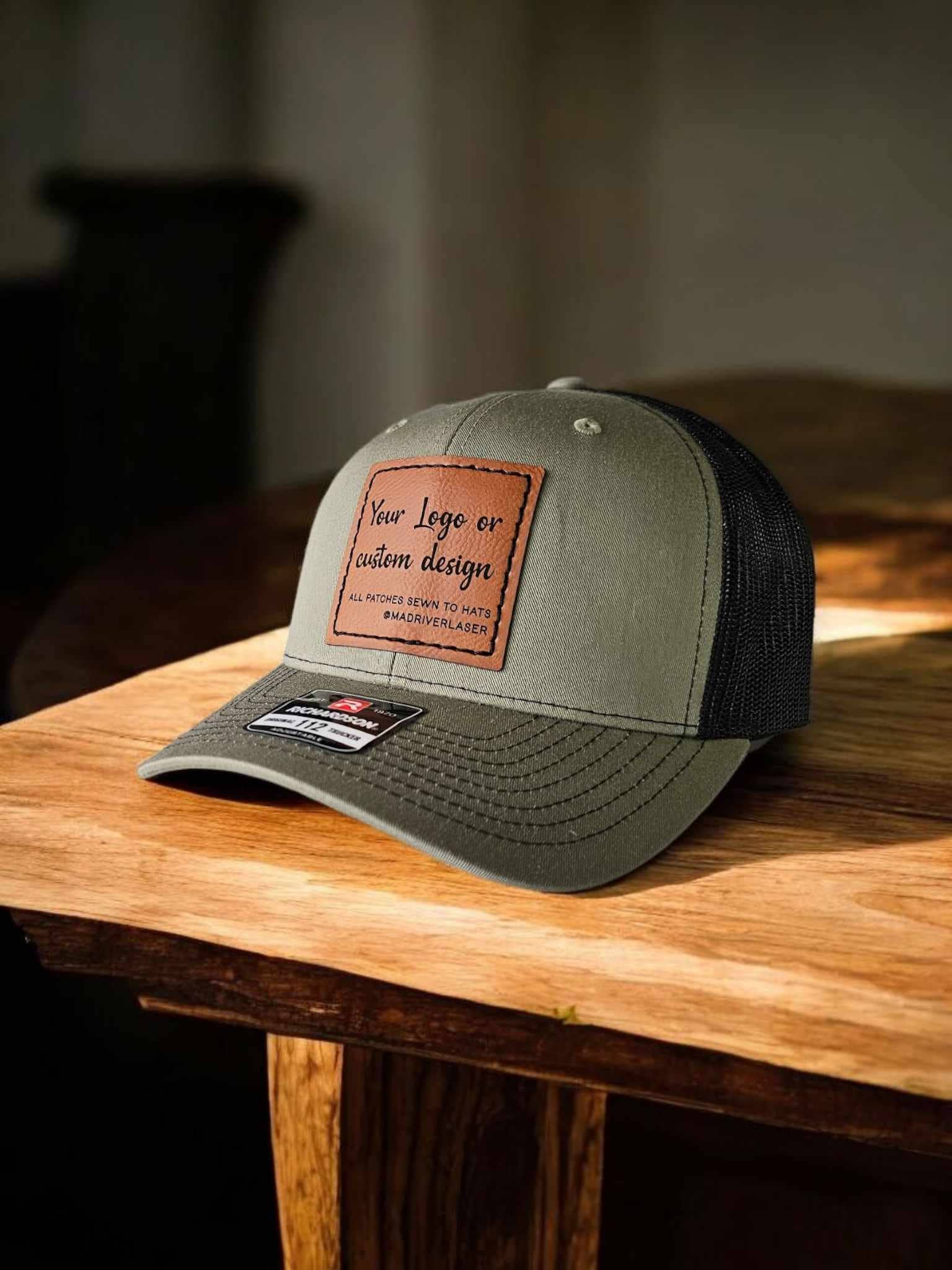 Mad River - Wholesale Trucker Hat - Unisex - Richardson 112 Trucker Hat w/Custom Square Leatherette Patch25