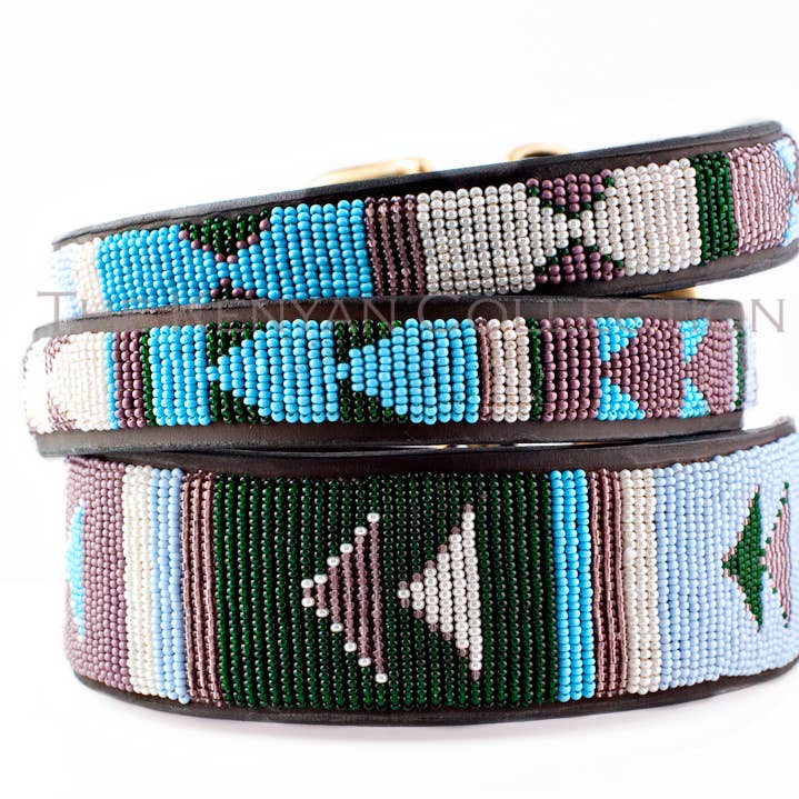 The Kenyan Collection Inc. dba TKC Inc - Wholesale Pet Collar - Dog - Jacaranda Beaded Dog Collar