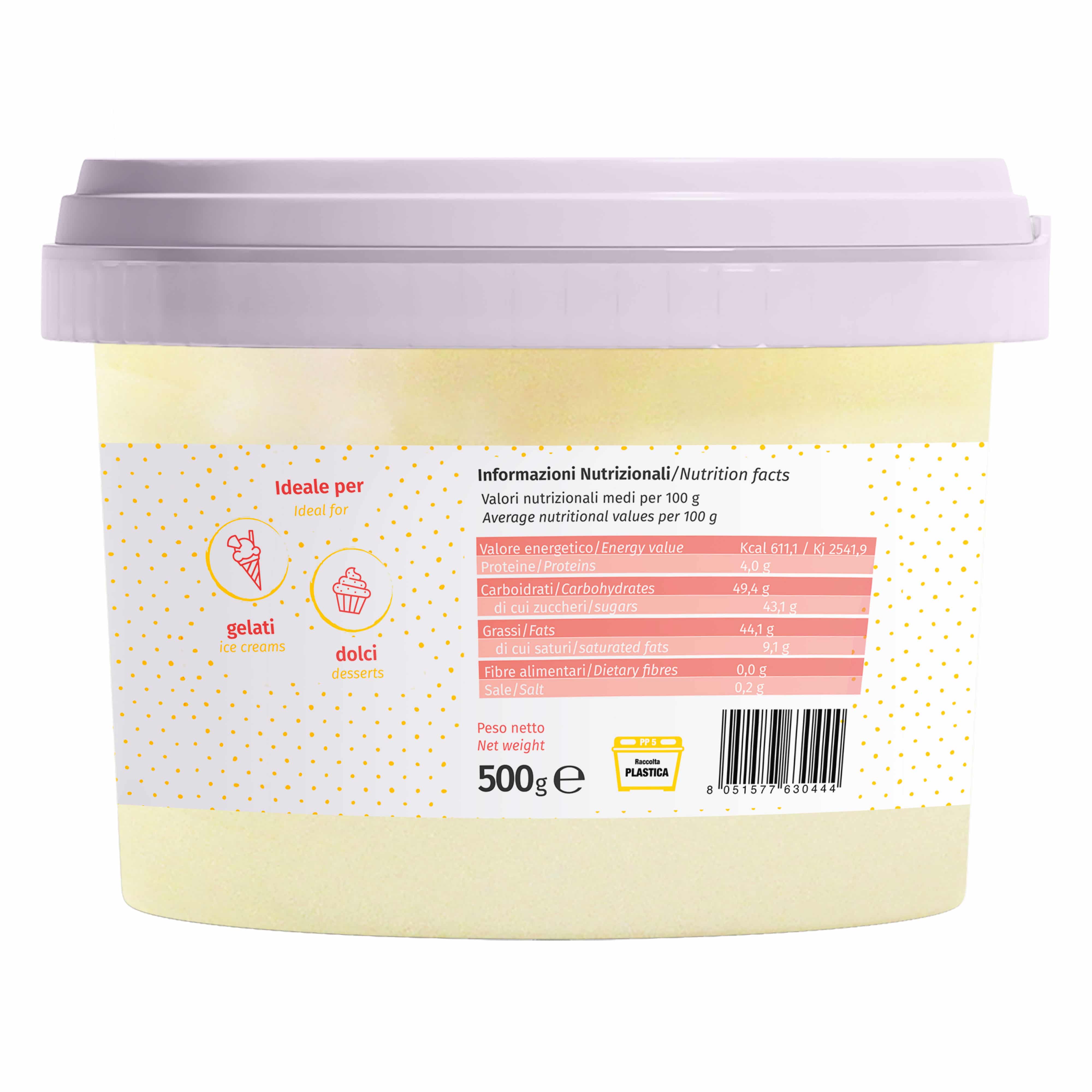 Dolcincasa.com - Wholesale Chocolate - White Chocolate Gelato Paste - 500 gr.1