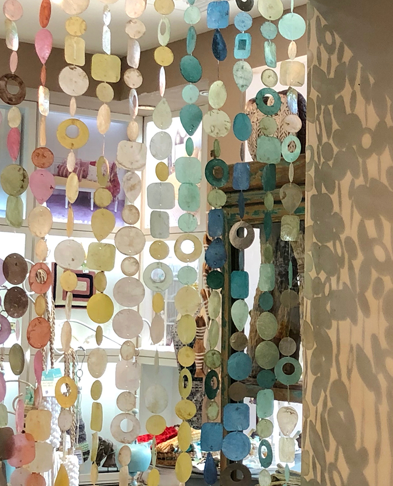 Balizen by zen zen garden home - Wholesale Decorative Tassel/Wall Drop - Capiz Strand | Green & Blue1