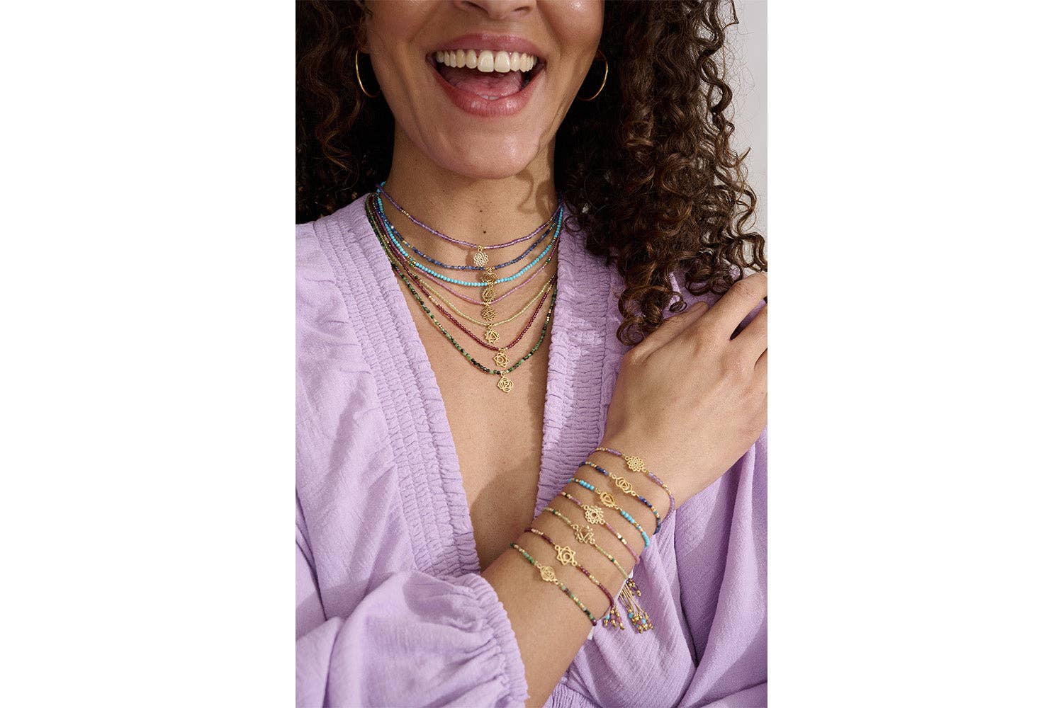 Boho Betty – wholesale Pendant/charm necklace – Pink Tourmaline & Malachite Gold Heart Chakra Necklace1