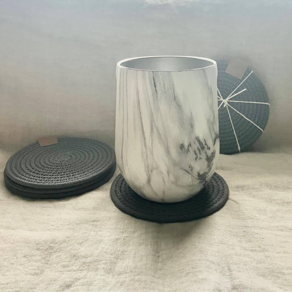 Artwork by Sandra Naufal - Wholesale Coasters - Grey Rope Coasters2