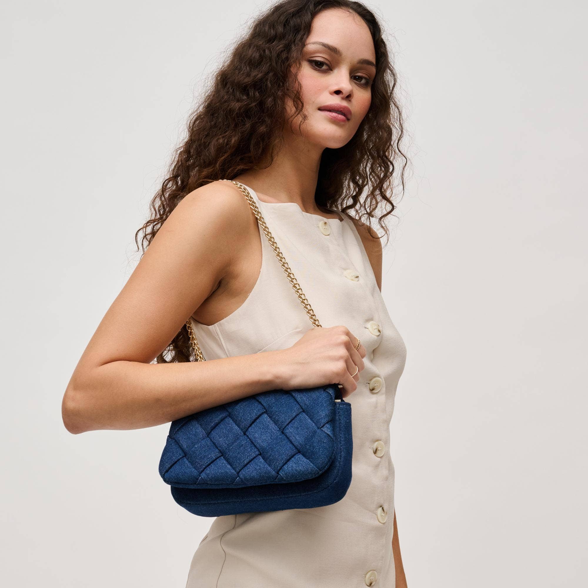 Denim Bandolera tejida Giselle de venta al por mayor en Faire1