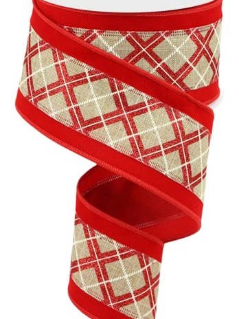 VELUDO X10YD DE 2,5" X10YD XXXXXXXXXXXGLITTER VERMELHO VERMELHO/BRANCO (AL) por atacado de Waterman's Loft Inc.
