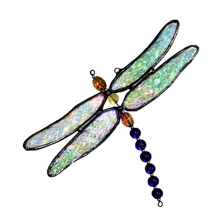 J Devlin Glass Art & Bert Anderson Collection - Wholesale Suncatcher - Stained Glass Dragonfly Suncatcher Ornament J Devlin Orn 112