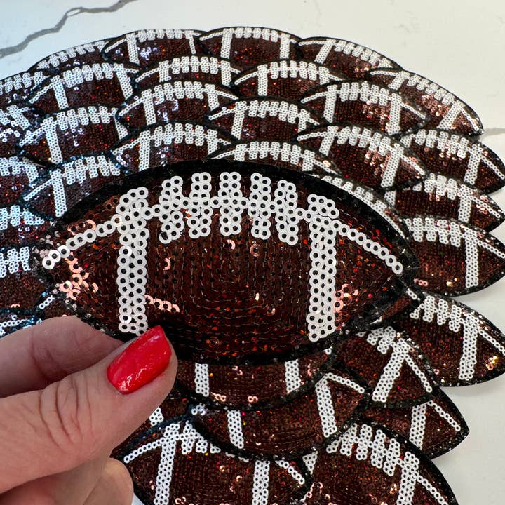 sequinandstiches - Wholesale Patch - Sequin Football Patch, Sequin Patch, Football Patch, Trucker Hat Patch, Iron On Patch, Game Day Patch, Sports Patch, DIY Patch, Patch for Hat3