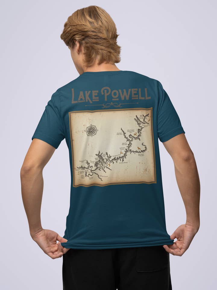 Lake Powell Map Shirt for wholesale by Wake Wear