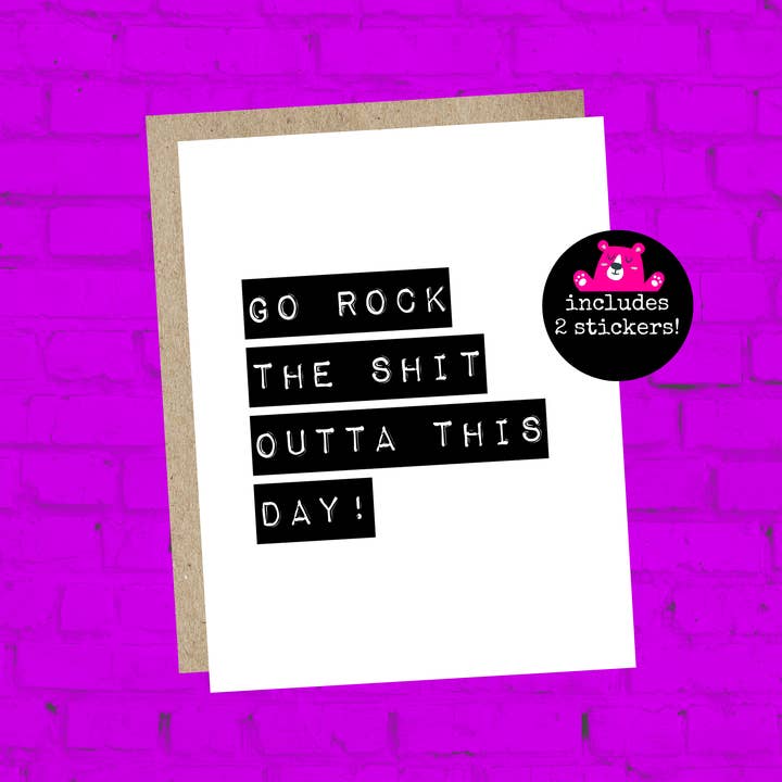 Rock This Day Greeting Card for wholesale by More Joy Better Life
