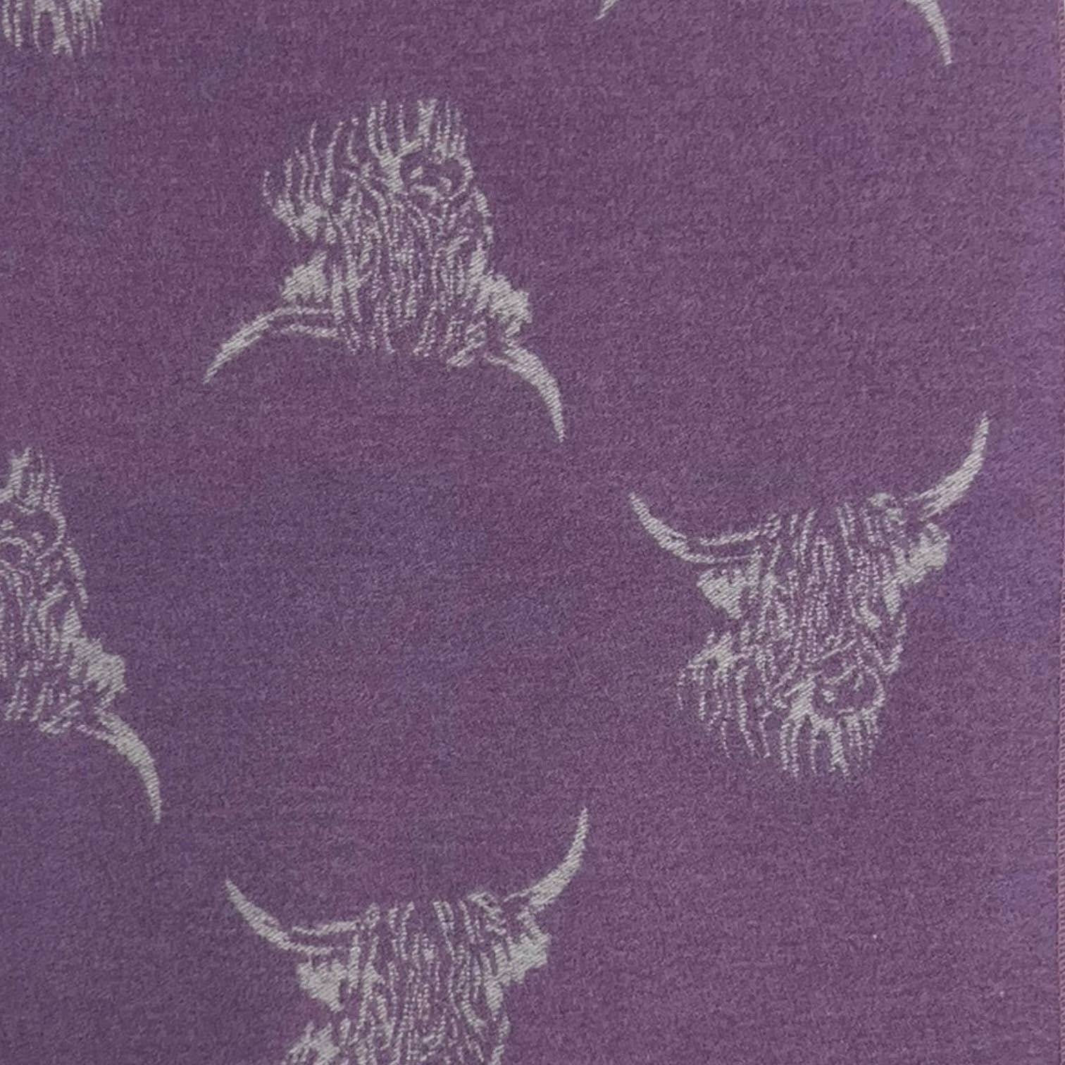 London Scarves - Wholesale Scarf - Women's - Highland cows on cashmere blend scarf finished with tassels17