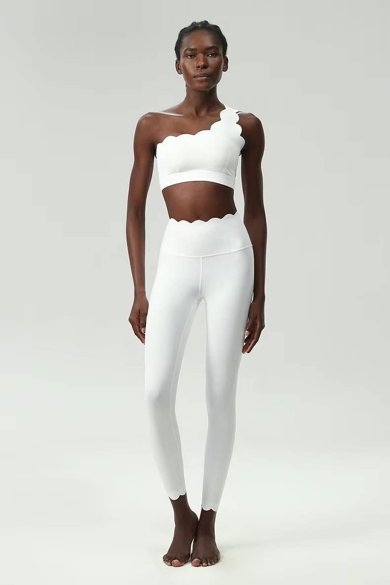 Belsize Activewear - Wholesale Activewear Set - Women's - Scallop Activewear Set Pilates, Yoga & Gym Outfit1