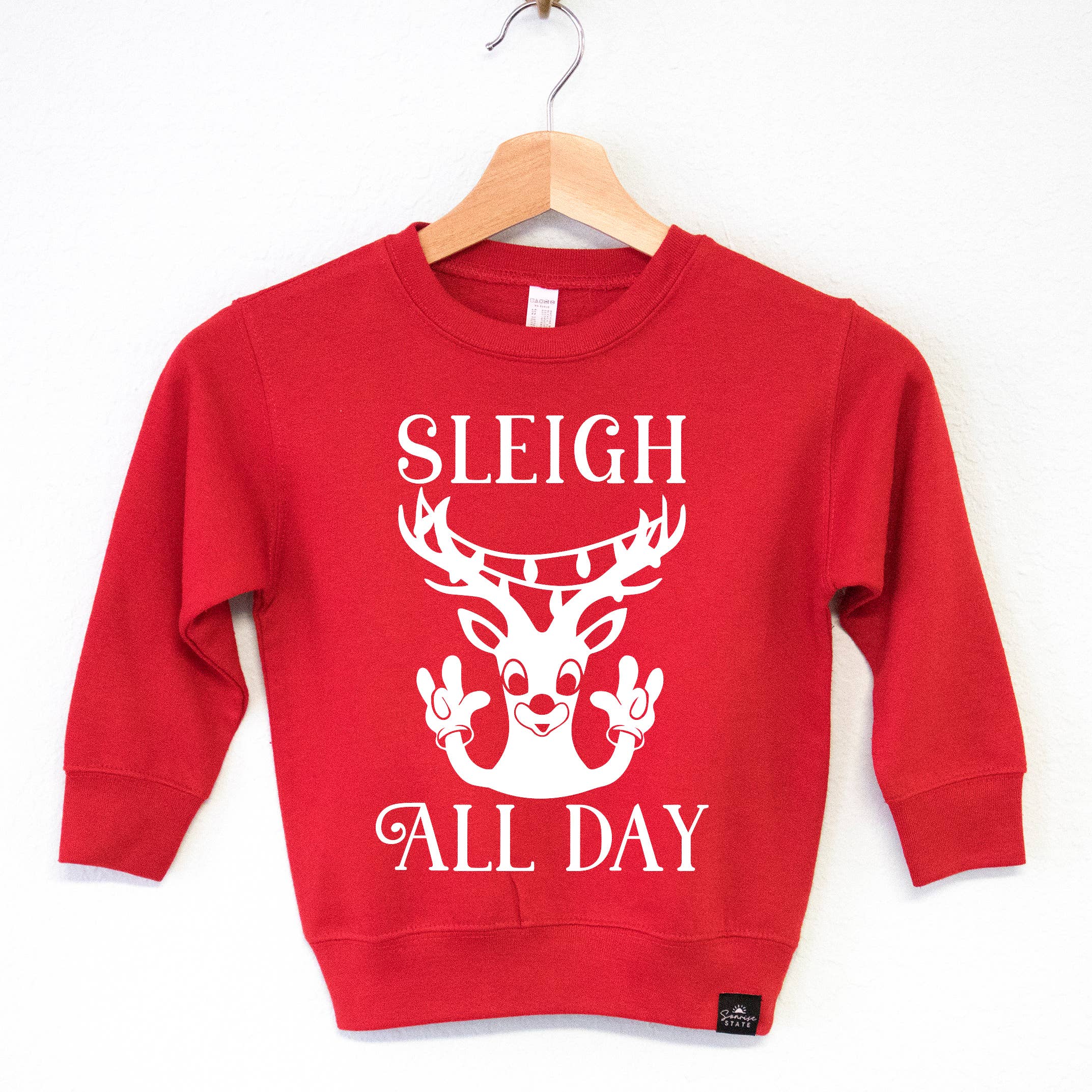 Sonrise State - Wholesale Sweatshirt - Kids - Sleigh All Day REINDEER Boy's Christmas Sweatshirt0