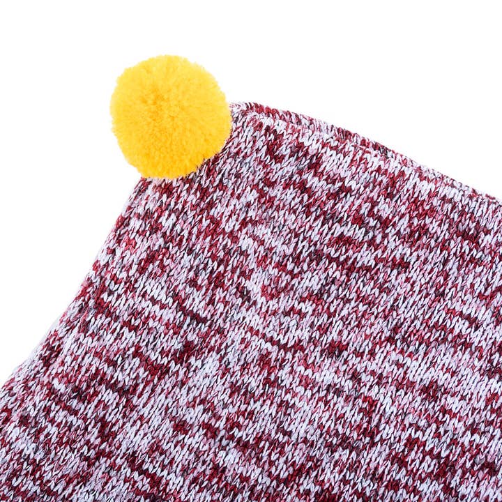 Groc Groc - Wholesale Pet Sweater - Dog - Groc Groc Chispa Burgundy Pompon Dog Sweater5