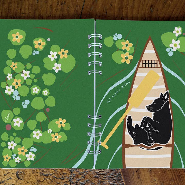 Soijen Illustrations - Wholesale Notebook - No Wake Zone Spiral Notebook | Adventure Dog1