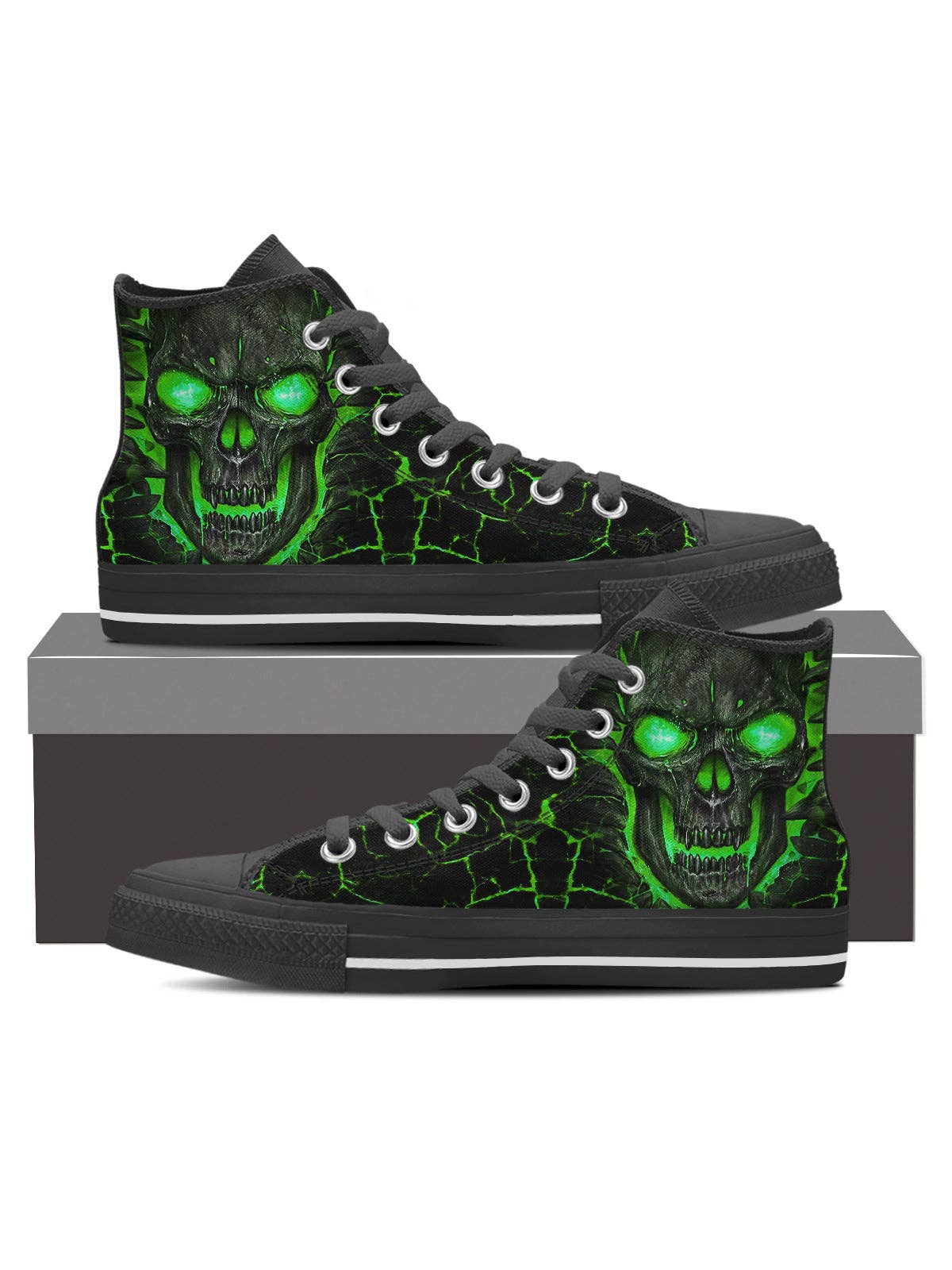 Tourtiwi – wholesale Lifestyle trainers – Women′s – Skull Print Canvas Shoes For Lovers0