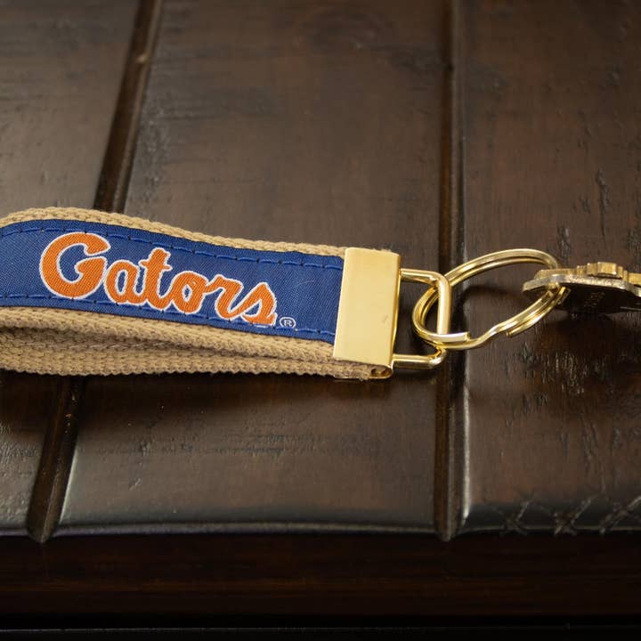 Zep-Pro - Wholesale Keychain - Unisex - Florida Gators Collegiate Woven Ribbon Key Chain. University of Florida Key Fob. UF Gators Gift. Brass Clasp and O-Ring.6