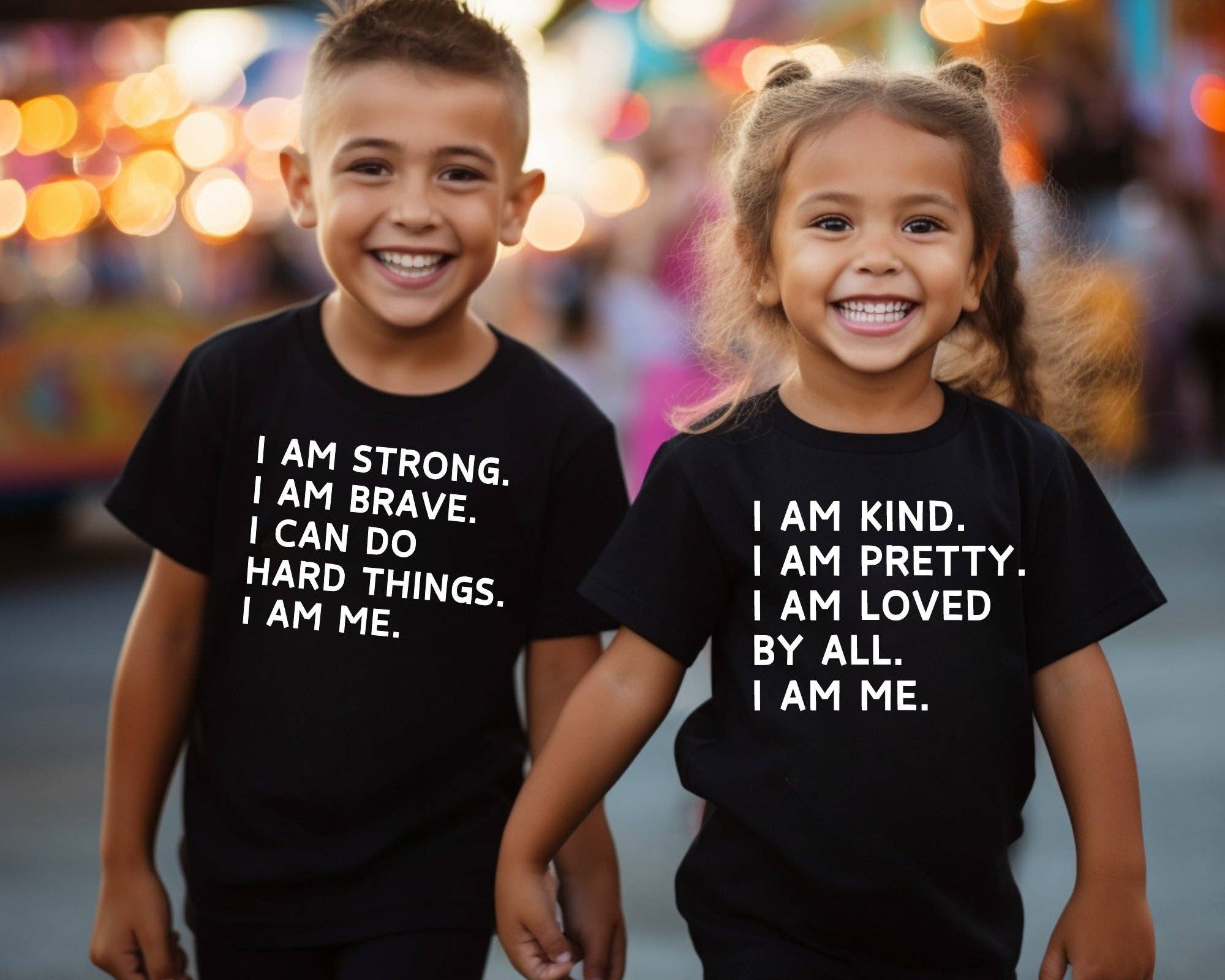 Cash & Drix Wholesale - Wholesale Screen Printed T-Shirt - Kids - I Can Do Hard Things. I Am Me. - Tee1