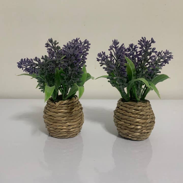 UniqueMartandHome - Wholesale Artificial plant - Fake Lavender Plants in Decor Pot Desk or Table decoration House Indoor Decoration0