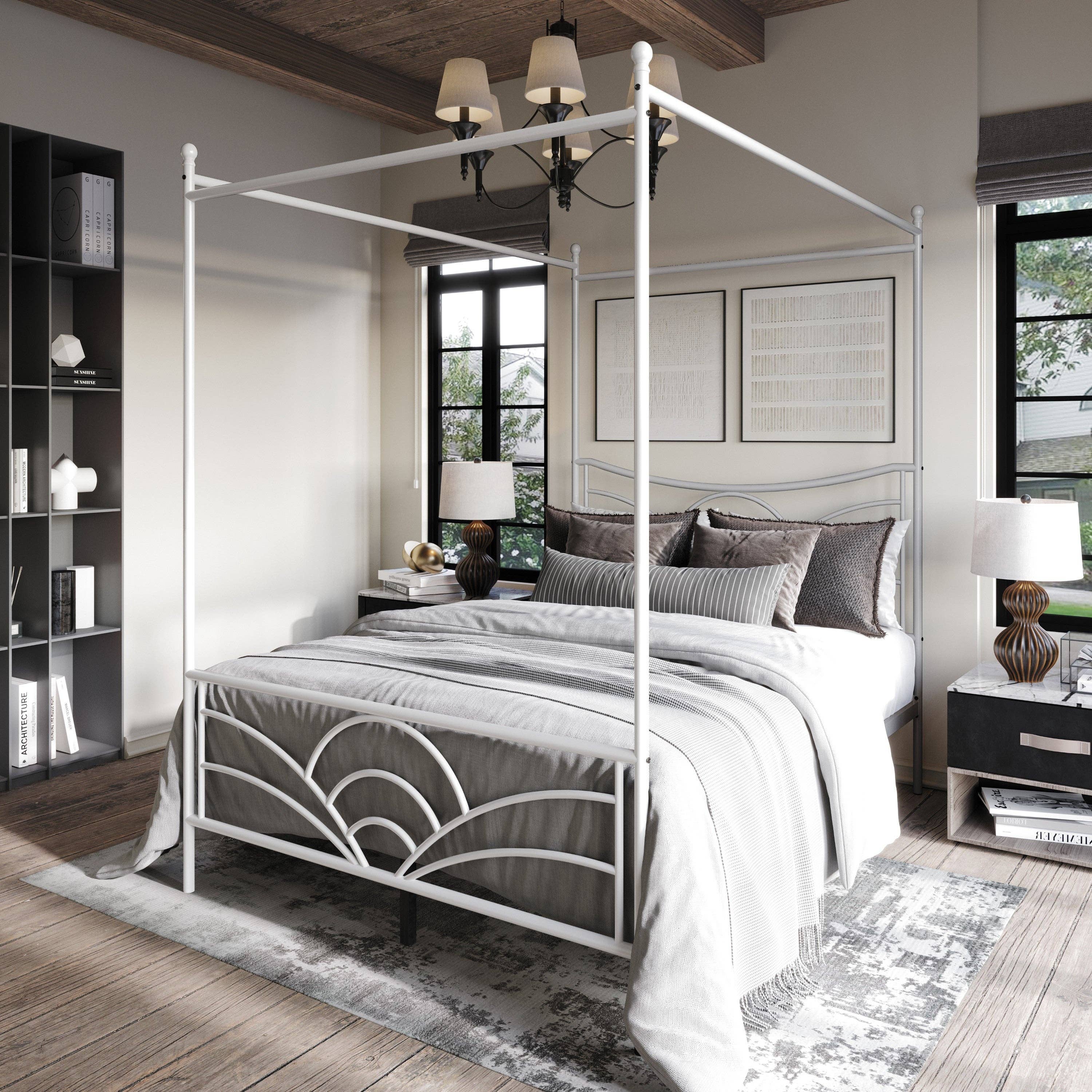 Home Design - Wholesale Bed - Home Design Denver Metal Canopy Bed Frame For Adult12