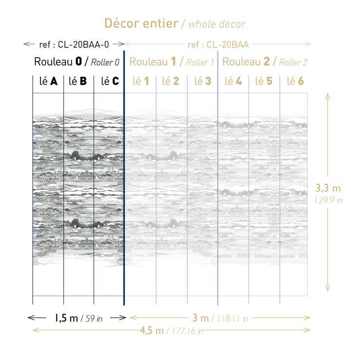 Cilé - Wholesale Wallpaper - Vézelay B panoramic wallpaper2