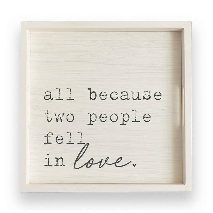 Bandeja de Servir de Madera Todo Porque Dos Personas se Enamoraron para venta al por mayor de Rustic Marlin