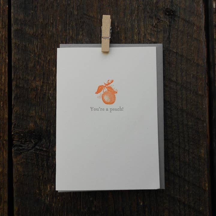 Je bent een Peach Letterpress Card voor wholesale door May Day Studio