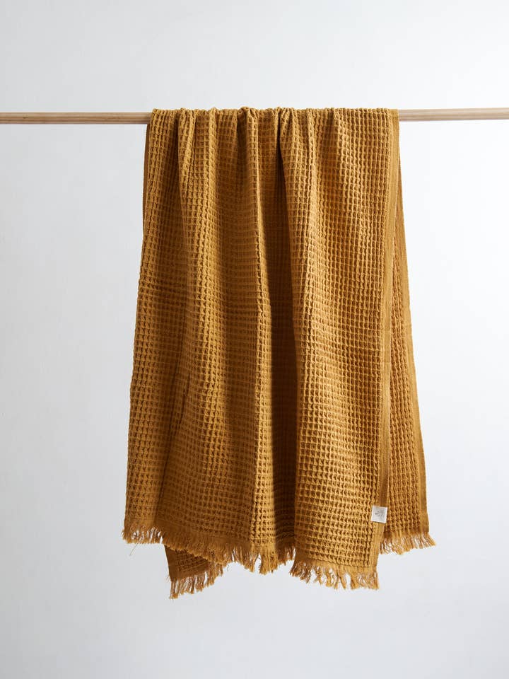 Serviette turque - Gaufre - Moutarde pour la vente par confetti mill