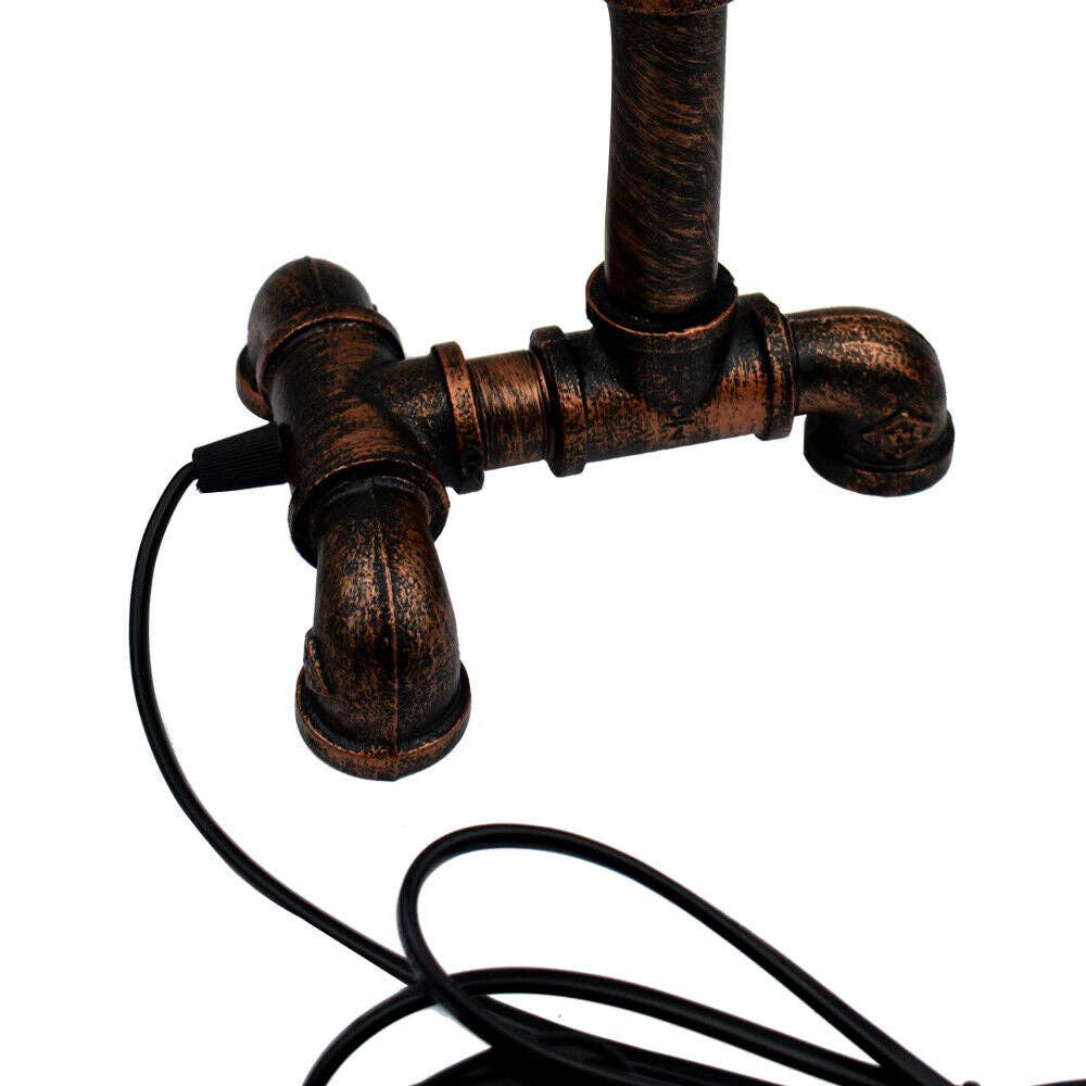 Ledsone - Wholesale Accent/Desk Lamp - Rustic Red Retro Industrial Table Lamp Lamps E27 Water pipe4