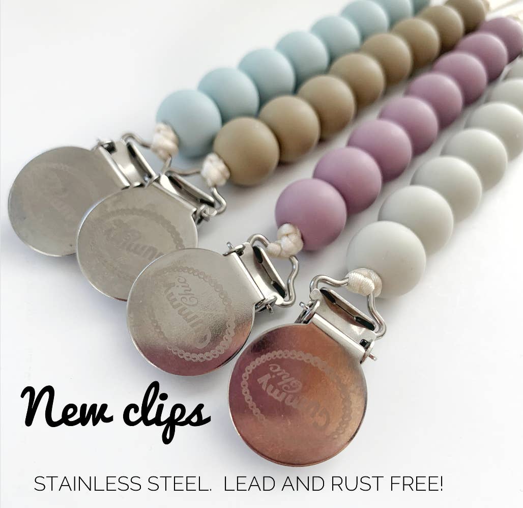 Gummy Chic - Venta al por mayor Clip para chupete - Bebé - Clip para chupete Sienna Soporte de chupete de silicona - Regalo para recién nacidos7